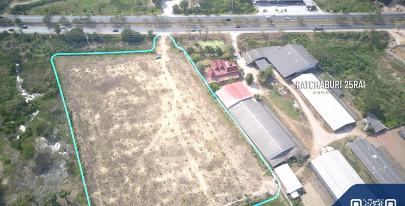 📍 A11664L-2 : ขายที่ดินเปล่าราชบุรี ติดถนนเพชรเกษม ใกล้นิคมอุตสาหกรรมราชบุรี ​ติดถนนใหญ่​เหมาะทำธุรกิจ ขนาด​ 25 ไร่​⛳️