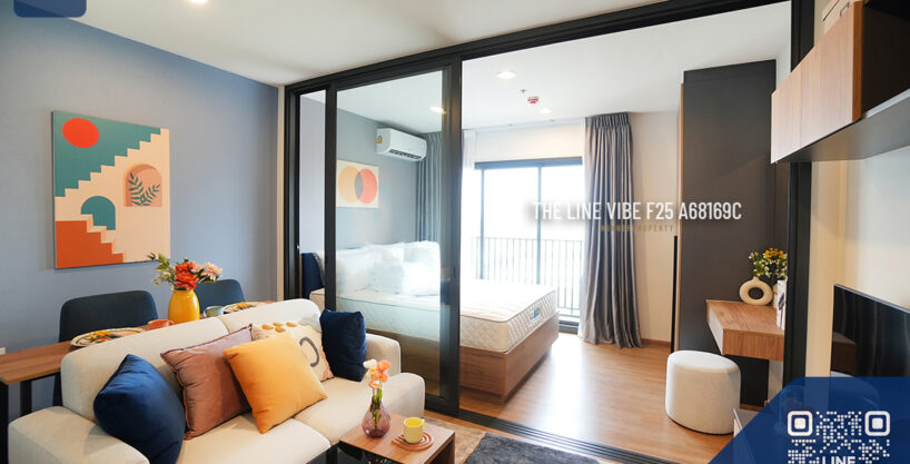 A68169c-เช่าคอนโด ชั้น 29 ขนาด 33 ตร.ม. โครงการ The Line VIBE (Paholyothin) เดอะไลน์ BTS ลาดพร้าว